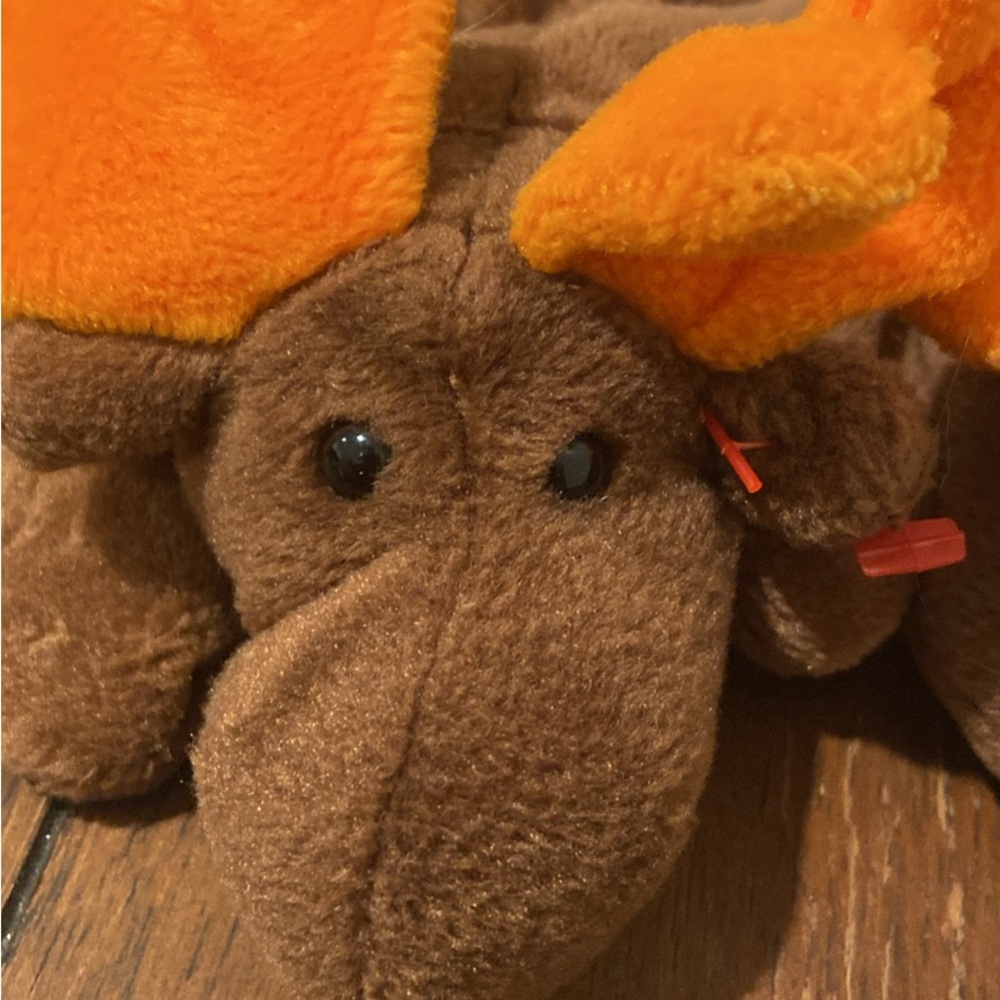 Chocolate the Moose with Orange Antlers Plush Animals - Picture 2 of 6